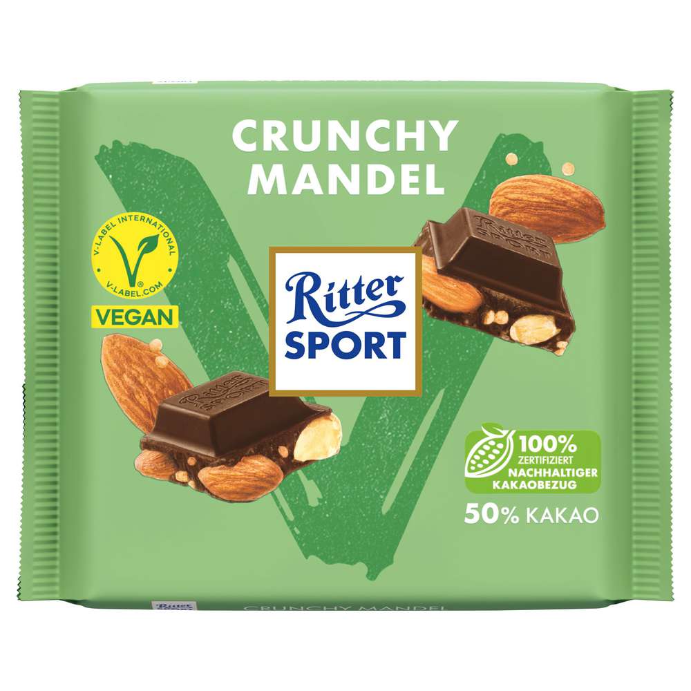 Produktabbildung Ritter Sport Tafelschokolade, Crunchy Mandel, vegan