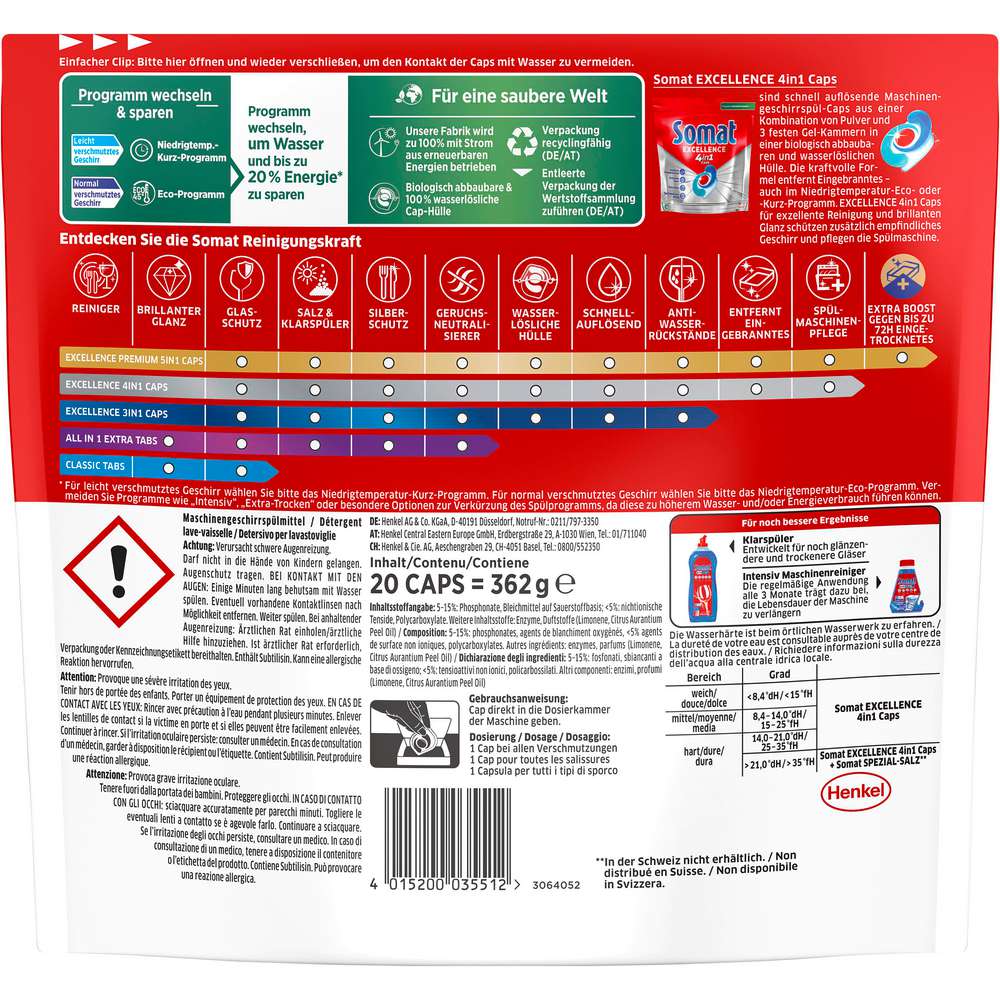 Produktabbildung Somat Spülmaschinen-Caps 4in1 Excellence