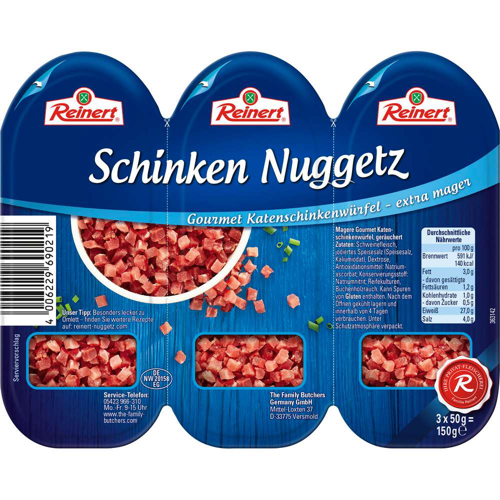 Produktabbildung Reinert Schinken Nuggetz, extra mager
