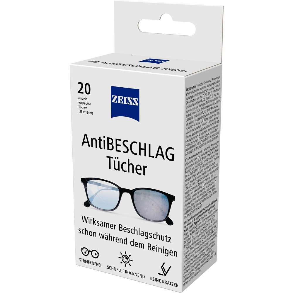 Produktabbildung Zeiss Antibeschlagtücher