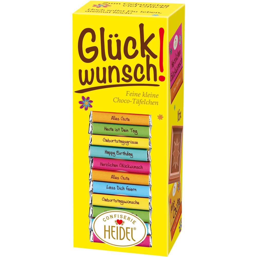 Produktabbildung Confiserie Heidel Tafelschokolade Geburtstags-Täfelchen 