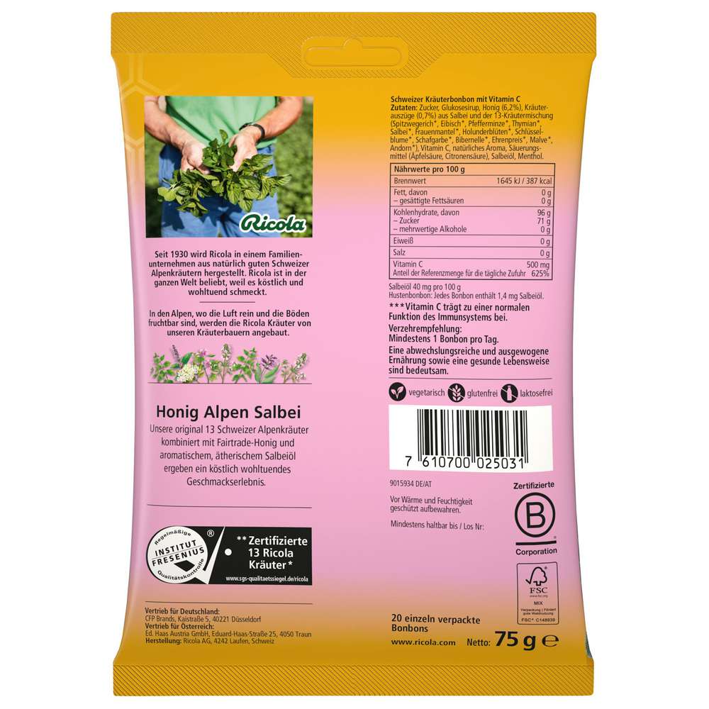 Produktabbildung Ricola Bonbons Honig Alpen-Salbei