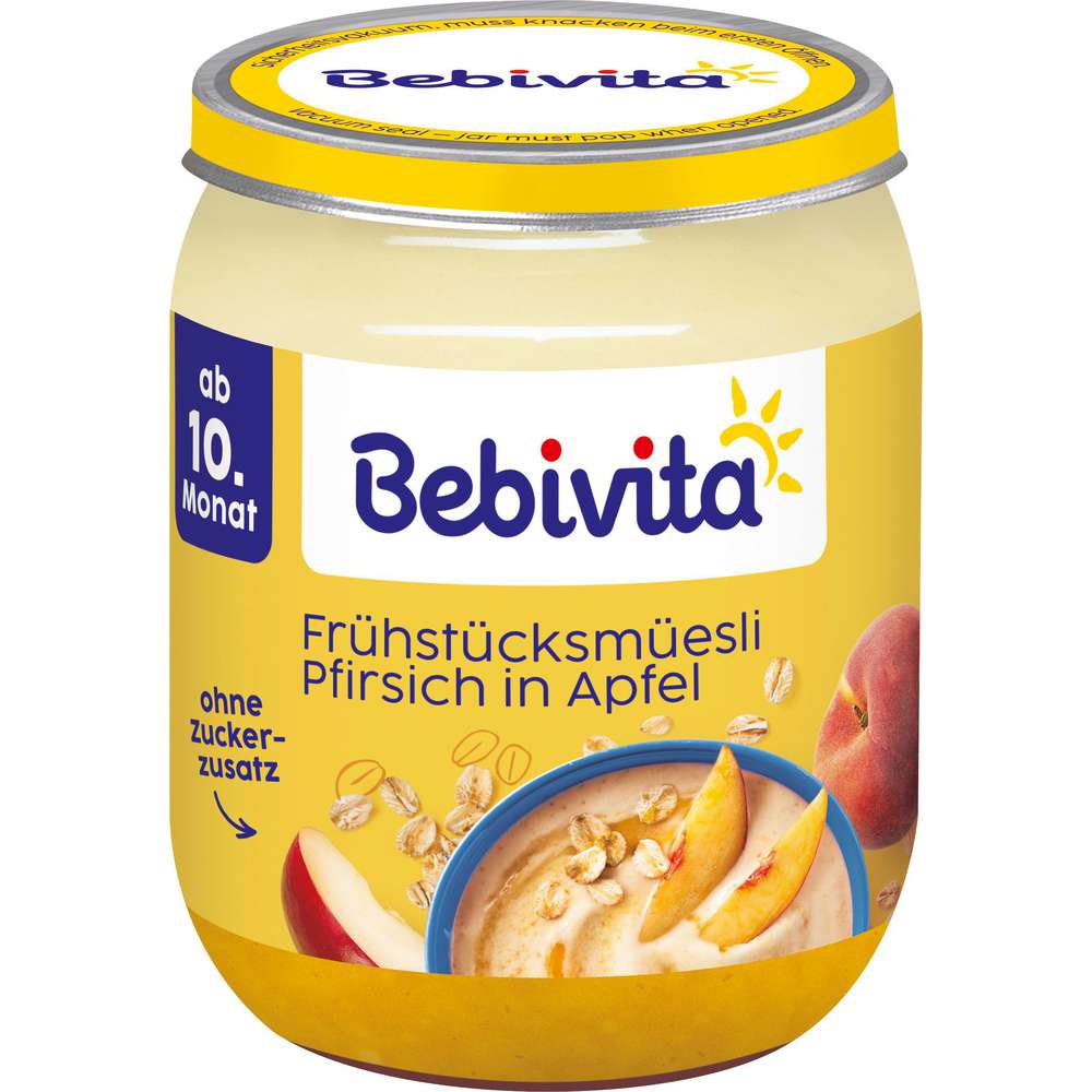 Produktabbildung Bebivita Babynahrung Menü, Pfirsich/Apfel
