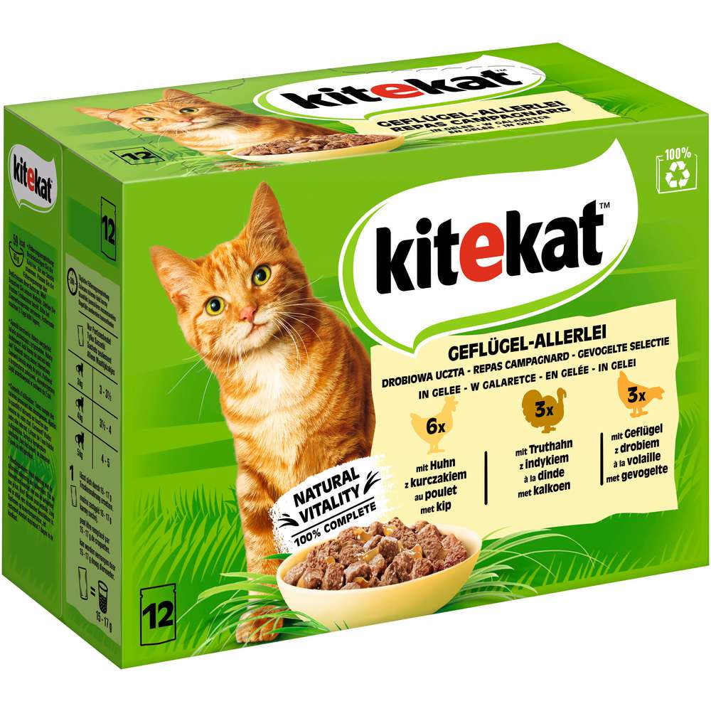 Produktabbildung Kitekat Katzen-Nassfutter Mix, Geflügel-Allerlei