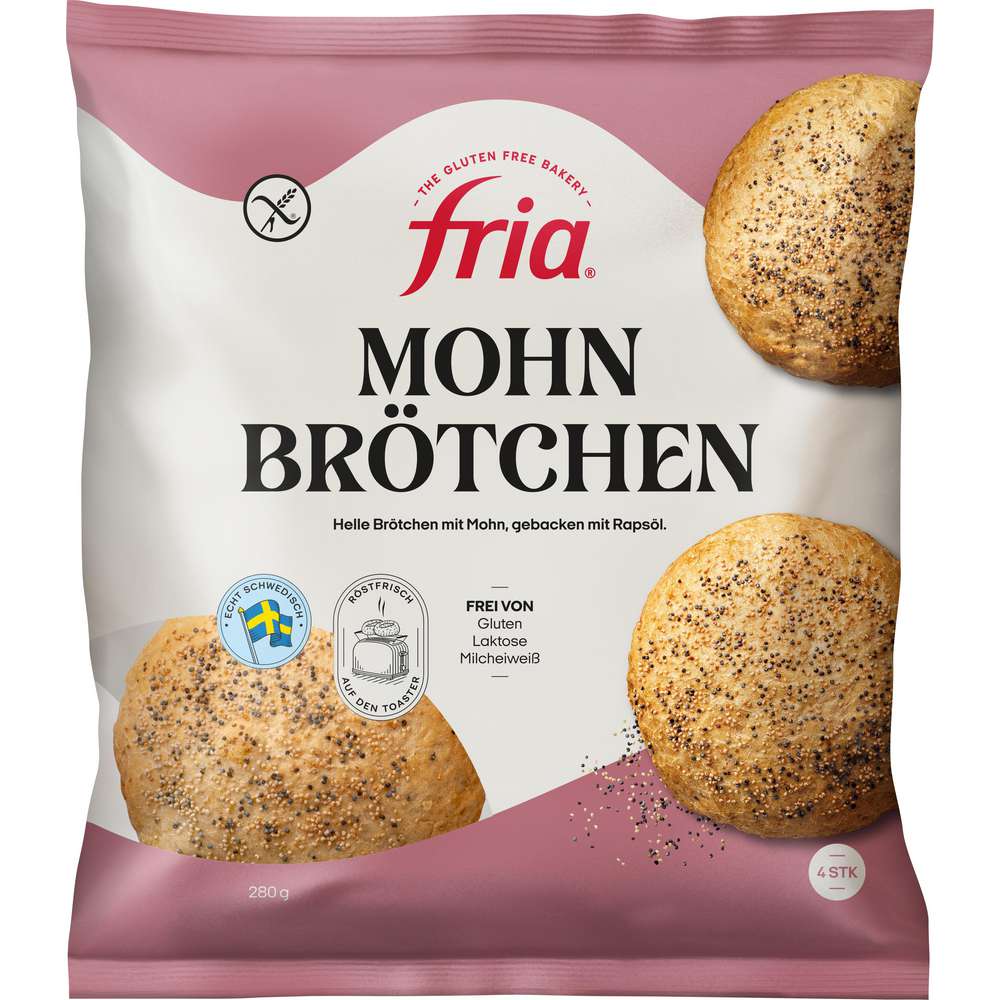 Produktabbildung Fria Mohnbrötchen, tiefgekühlt