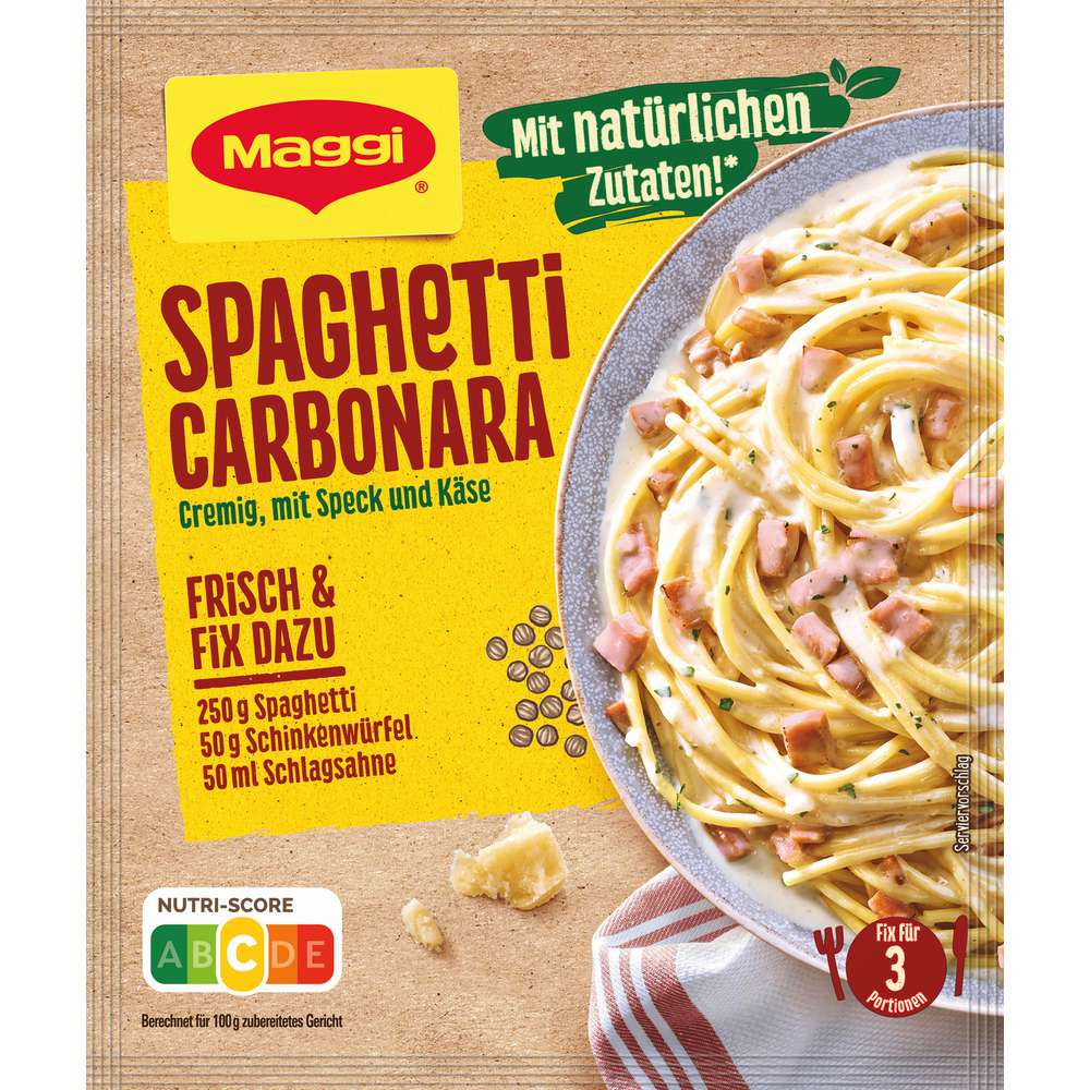 Produktabbildung Maggi Gewürzmischung Fix, Spaghetti Carbonara 100 % natürliche Zutaten