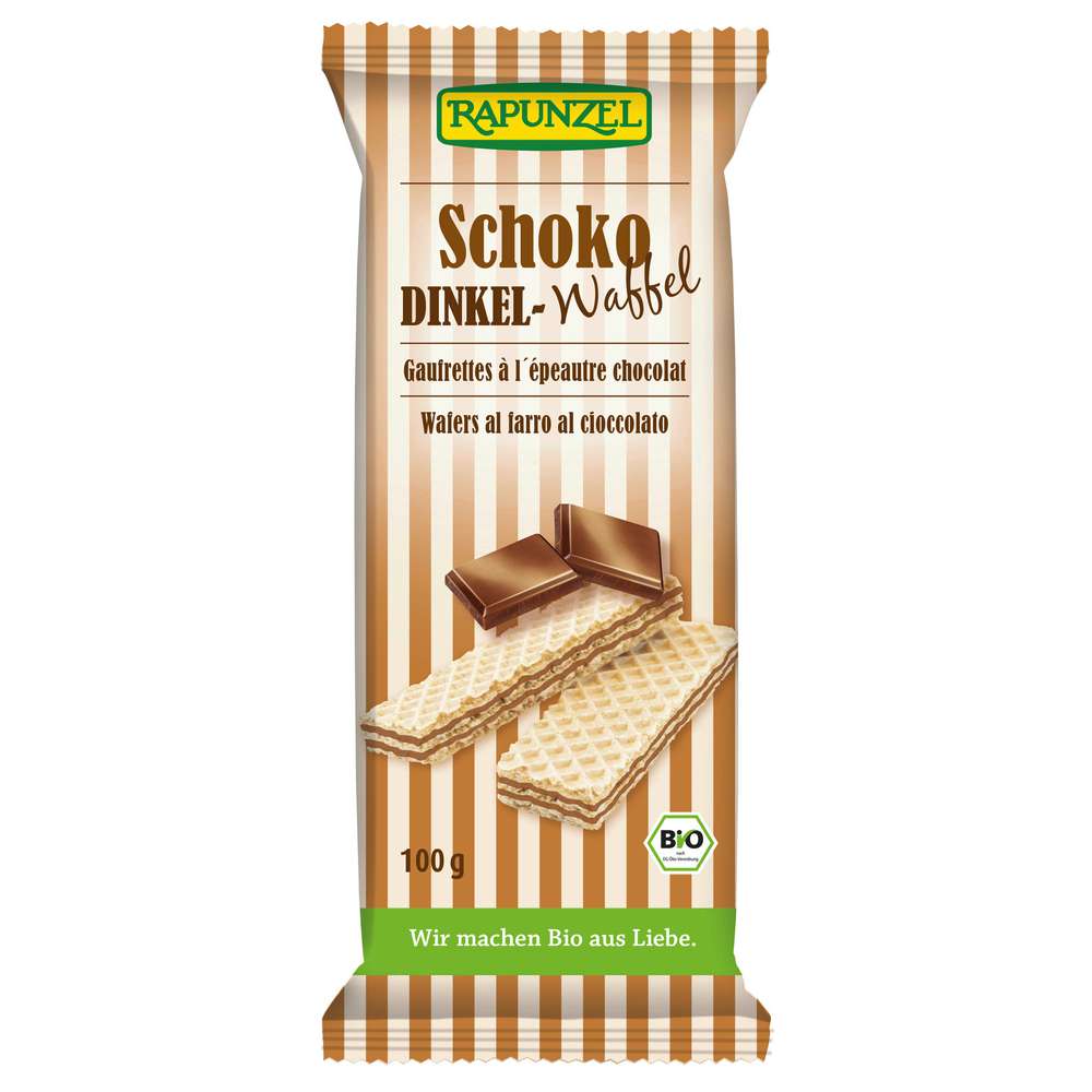 Produktabbildung Rapunzel Bio Schoko Dinkel-Waffeln