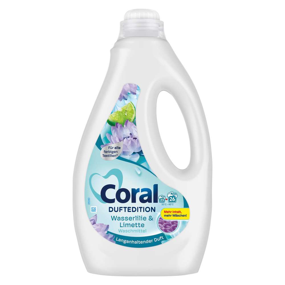 Produktabbildung Coral Fein-Waschmittel flüssig, Wasserlilie & Limette
