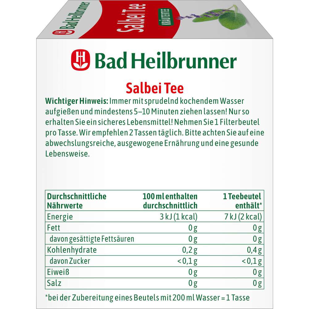 Produktabbildung Bad Heilbrunner Salbei Tee, kräftig & aromatisch