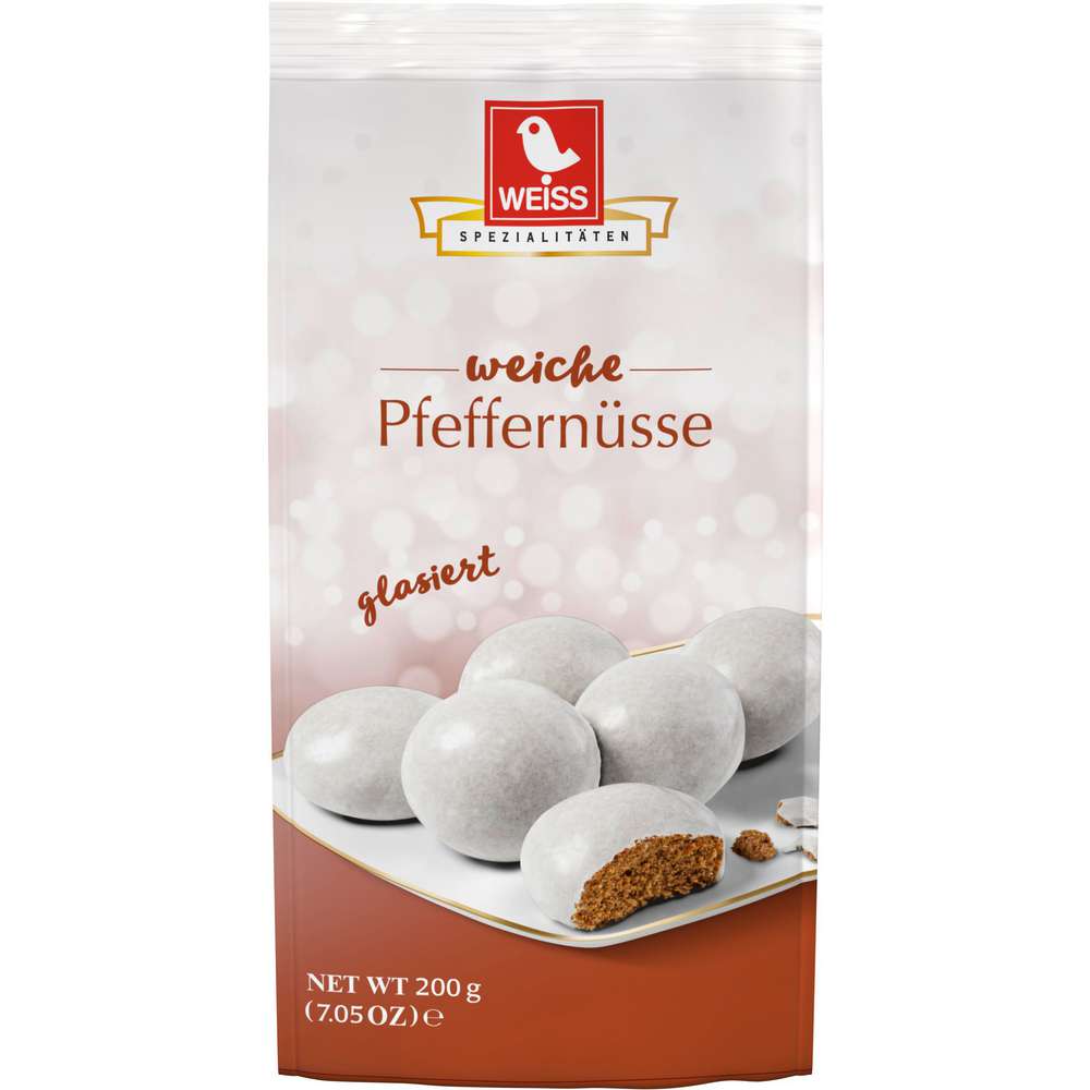 Produktabbildung Weiss Pfeffernüsse, glasiert