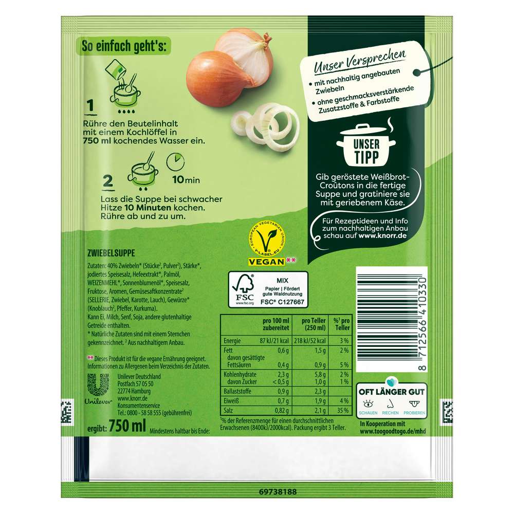 Produktabbildung Knorr Suppenliebe Zwiebel Suppe