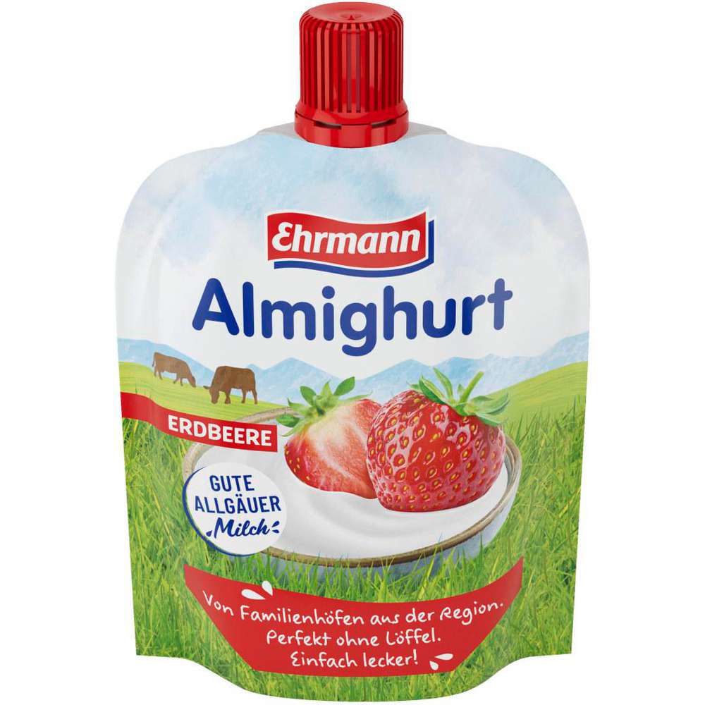 Produktabbildung Ehrmann Trinkjoghurt Almighurt, Erdbeere