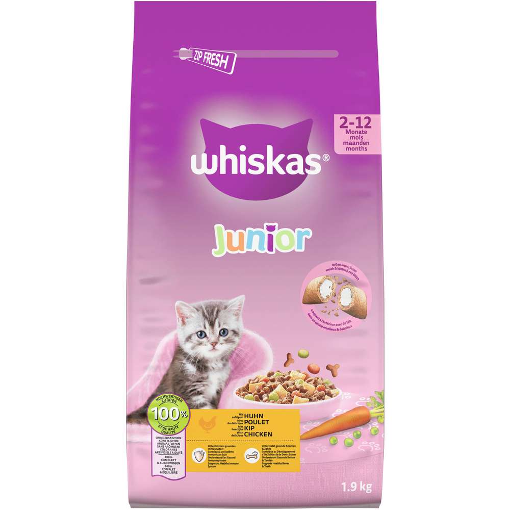 Produktabbildung Whiskas Katzen-Trockenfutter Junior, Huhn