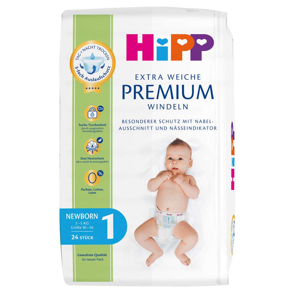 Produktabbildung Hipp Babysanft Windeln Gr. 1 Newborn, 2-5kg