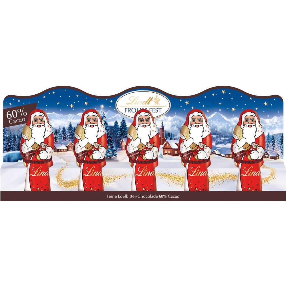 Produktabbildung Lindt Mini Schokoladen-Weihnachtsmänner