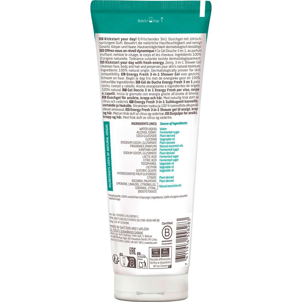 Produktabbildung Weleda Duschgel Men, Energy Fresh