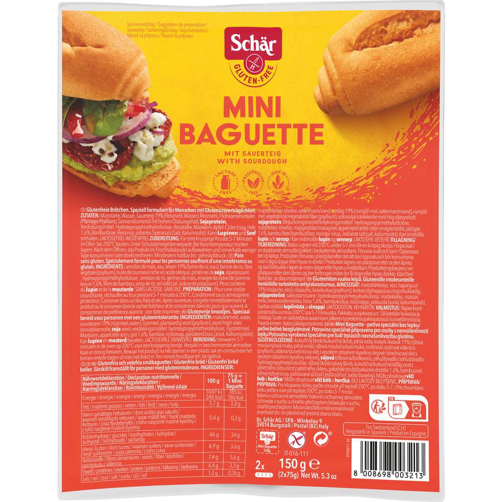 Produktabbildung Schär Mini Baguette, glutenfrei