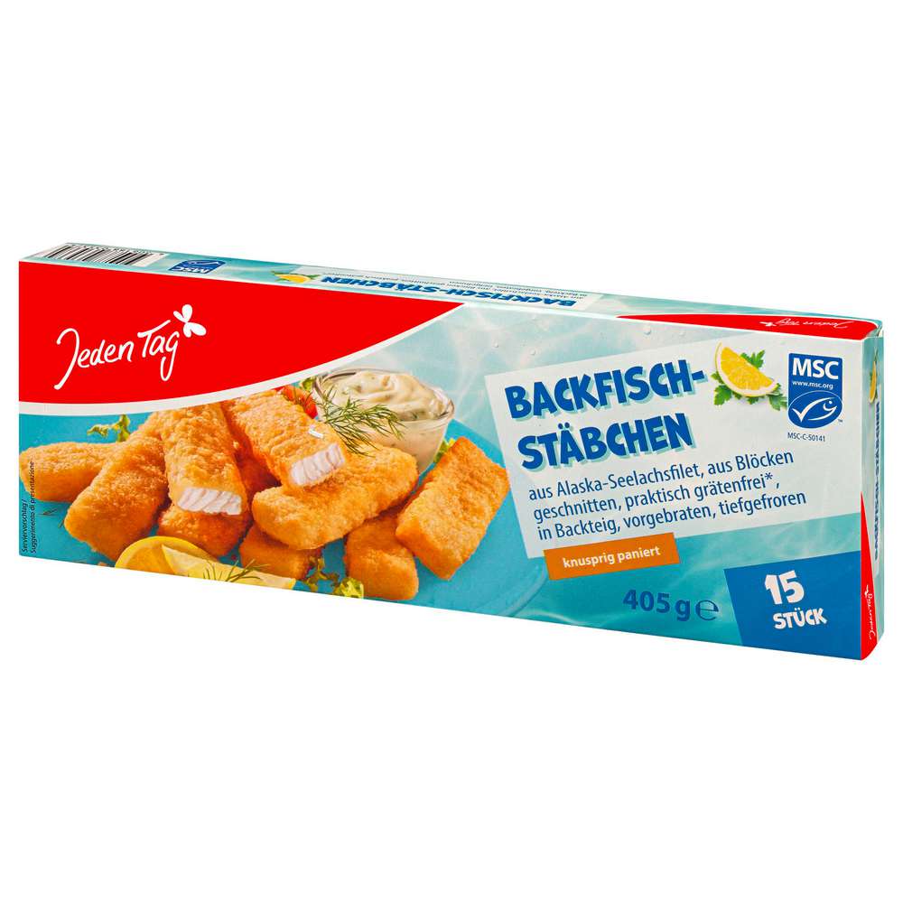 Produktabbildung Jeden Tag Backfischstäbchen, tiefgekühlt