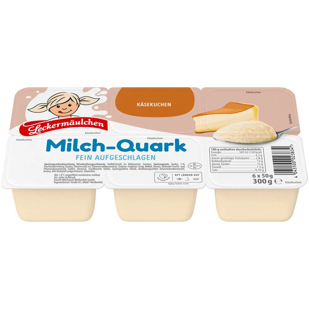 Produktabbildung Leckermäulchen Milchquark Minis, Käsekuchen 6 x 50g