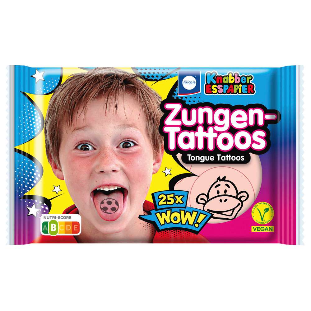 Produktabbildung Küchle Knabber-Esspapier Zungen-Tattoos