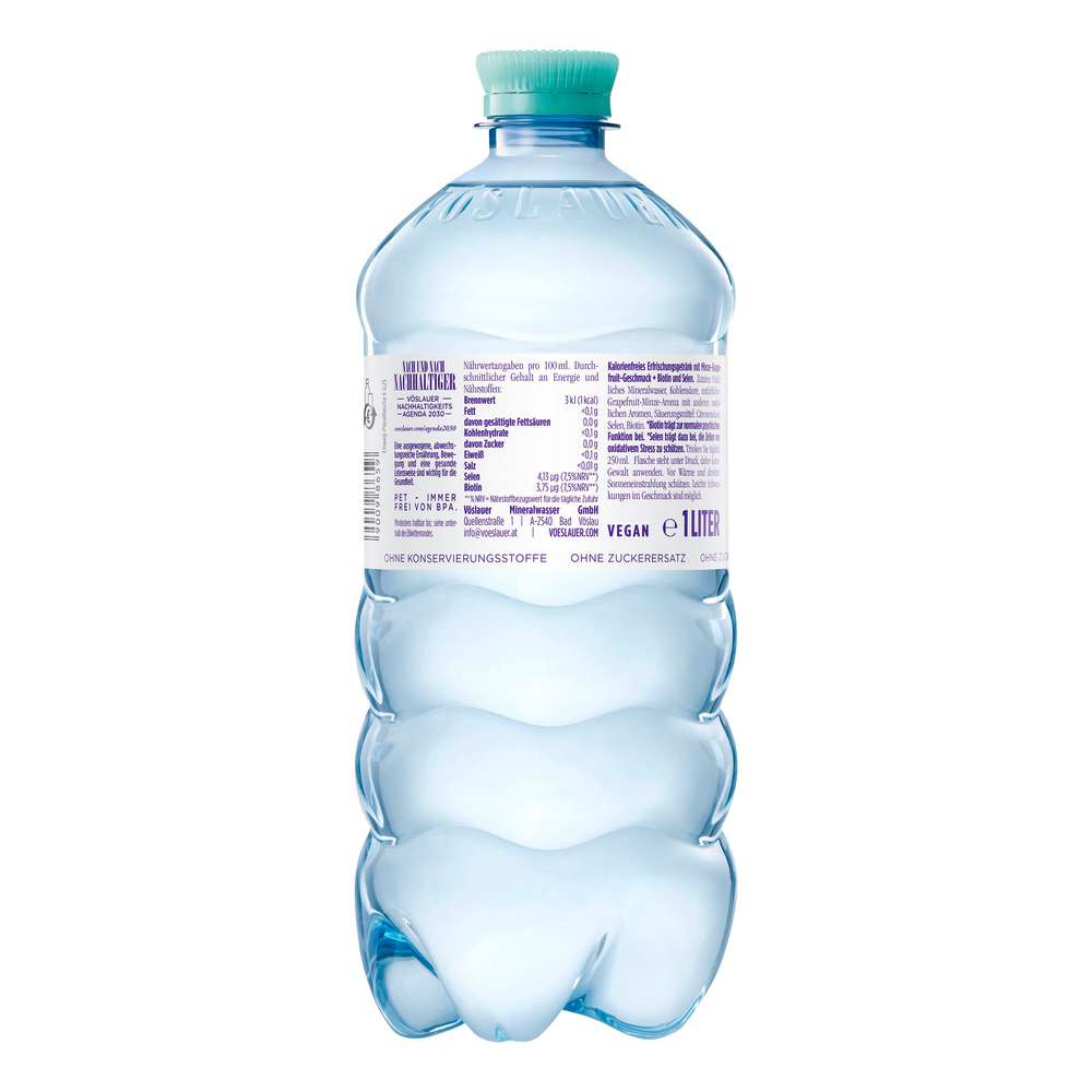 Produktabbildung Vöslauer Wasser mit Geschmack Gartenminze + Grapefruit