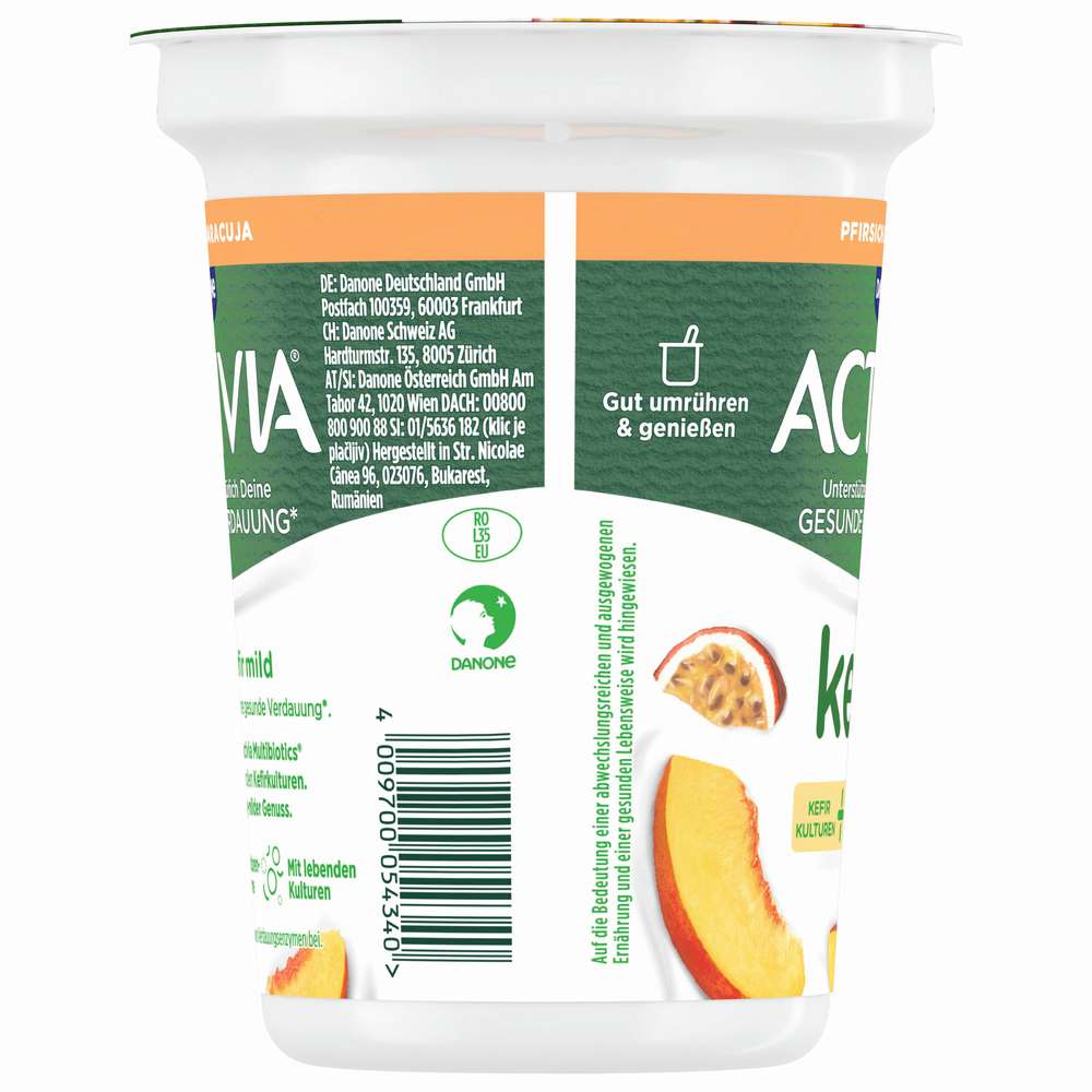 Produktabbildung Danone Activia Kefir zum Löffeln, Pfirsich & Maracuja