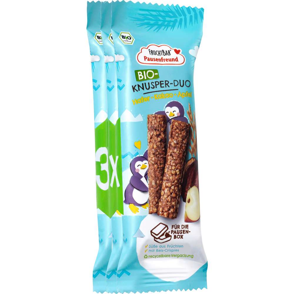 Produktabbildung Fruchtbar Bio Knusperrigel, Hafer-Kakao-Apfel