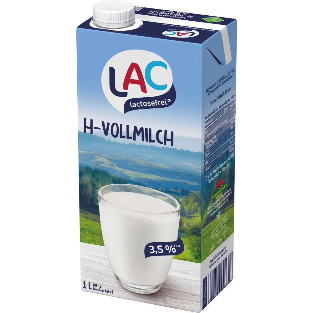 Produktabbildung LAC H-Milch 3,5%, laktosefrei