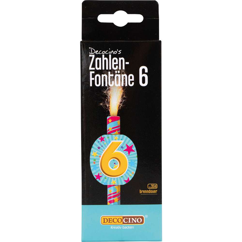 Produktabbildung Dekoback Zahlen-Fontäne Nr. 6