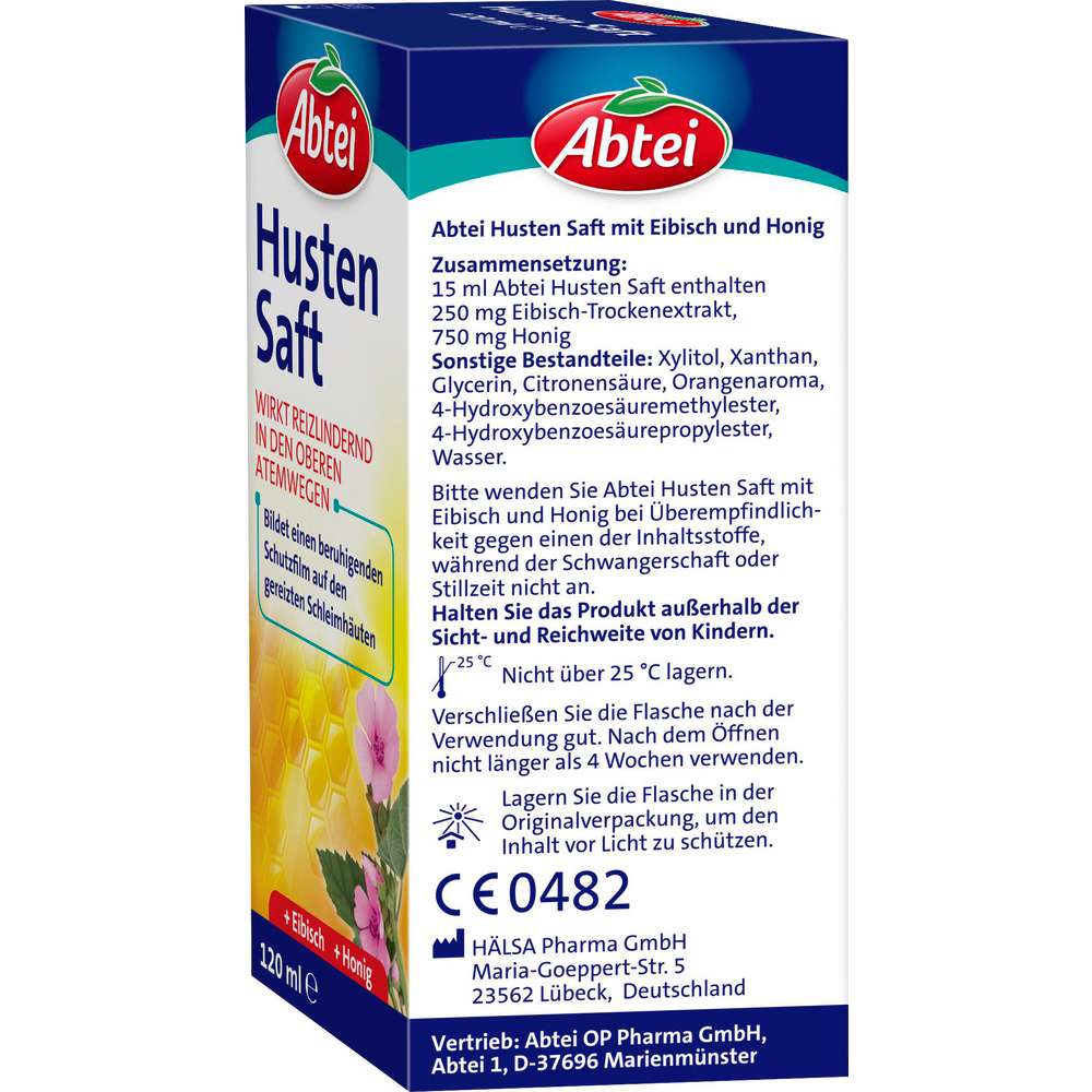 Produktabbildung Abtei Hustensaft Eibisch Honig