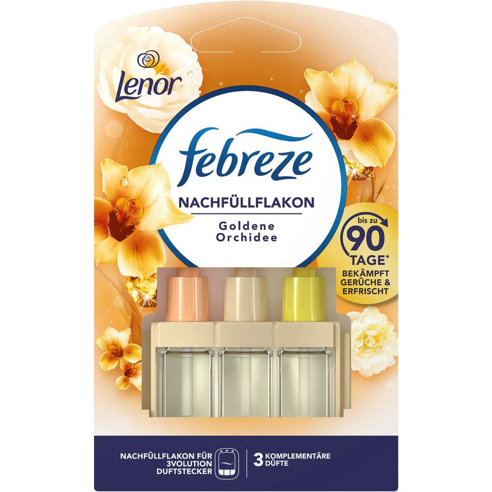 Produktabbildung Febreze Duftstecker 3 Volution, Nachfüllpack, Goldene Orchidee