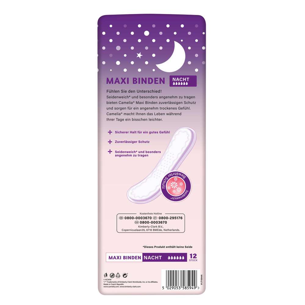 Produktabbildung U By Camelia Maxi Binden Nacht