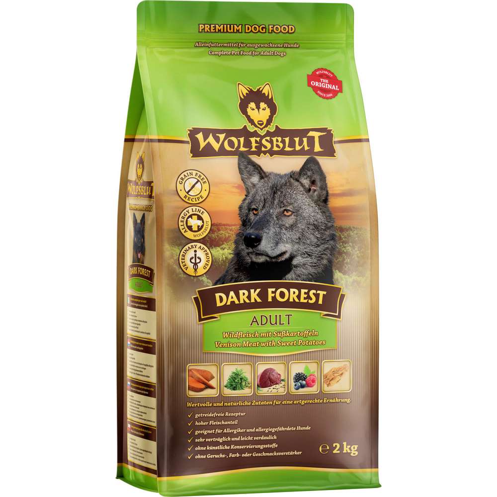 Produktabbildung Wolfsblut Trocken-Trockenfutter, Dark Forest Adult, Wild/Süßkartoffel