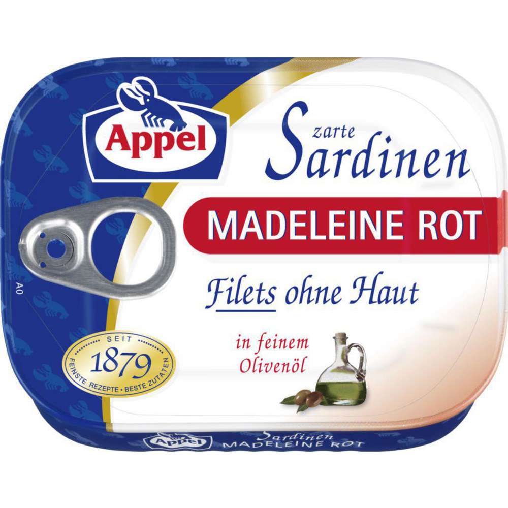 Produktabbildung Appel Zarte Sardinen Madeleine rot Filets