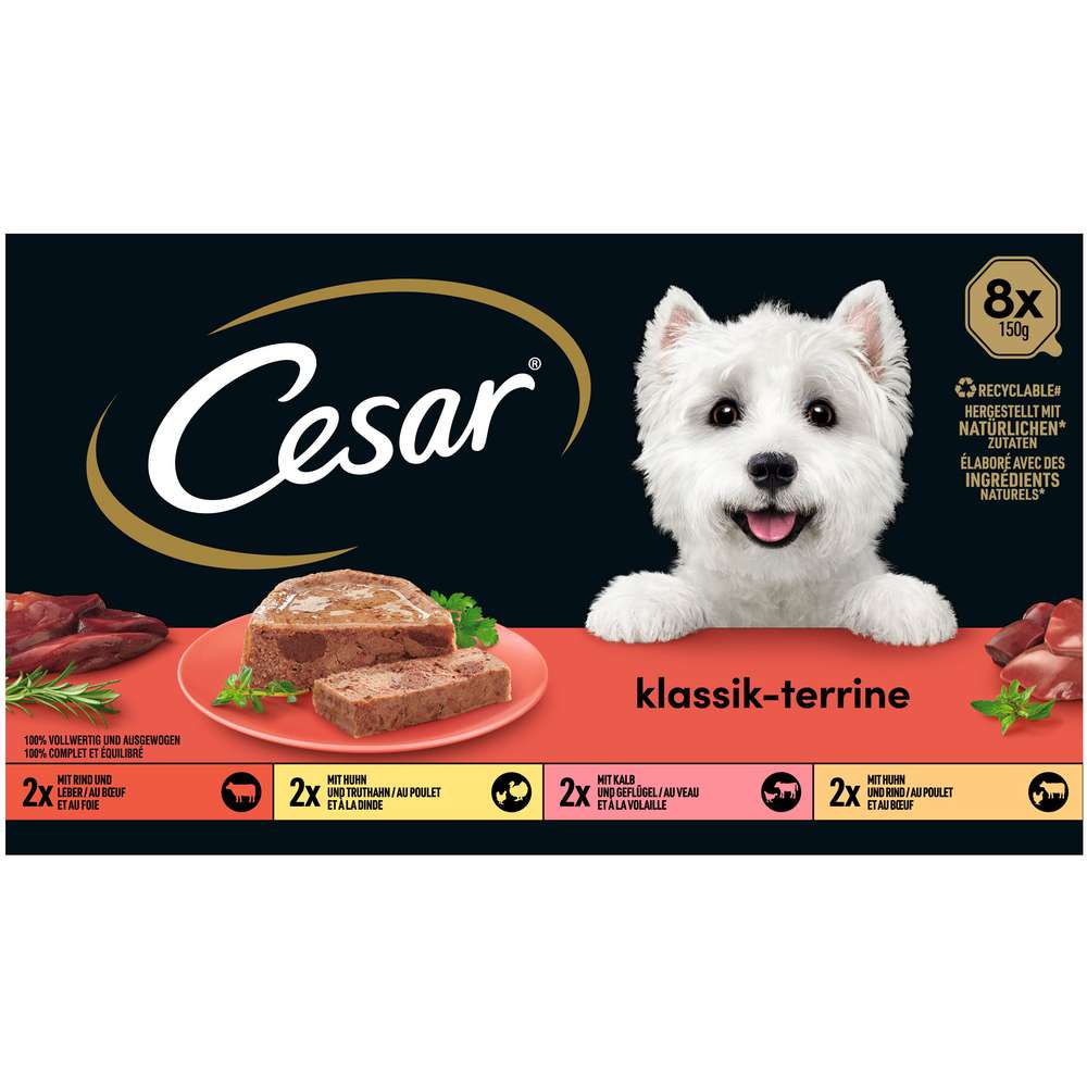 Produktabbildung Cesar Hunde-Nassfutter, Klassik-Terrine