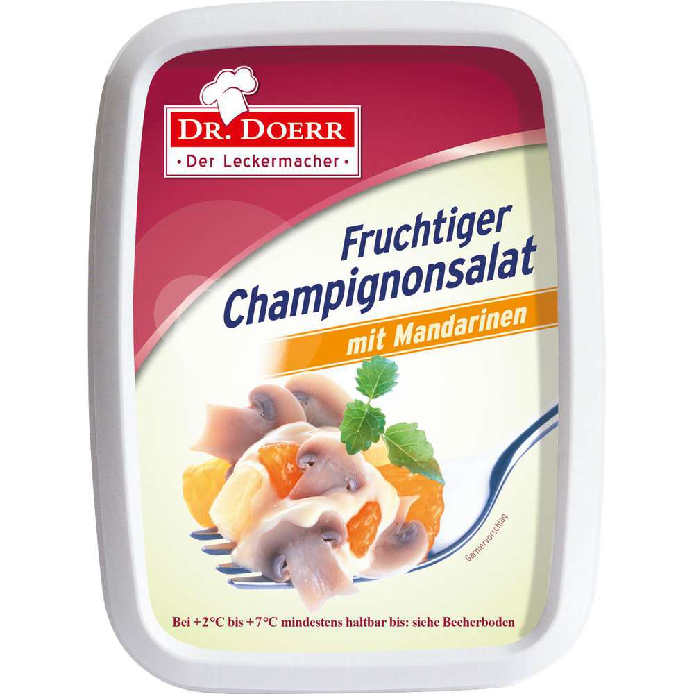 Produktabbildung Dr. Doerr Feinkostsalat, Champignon mit Mandarinen