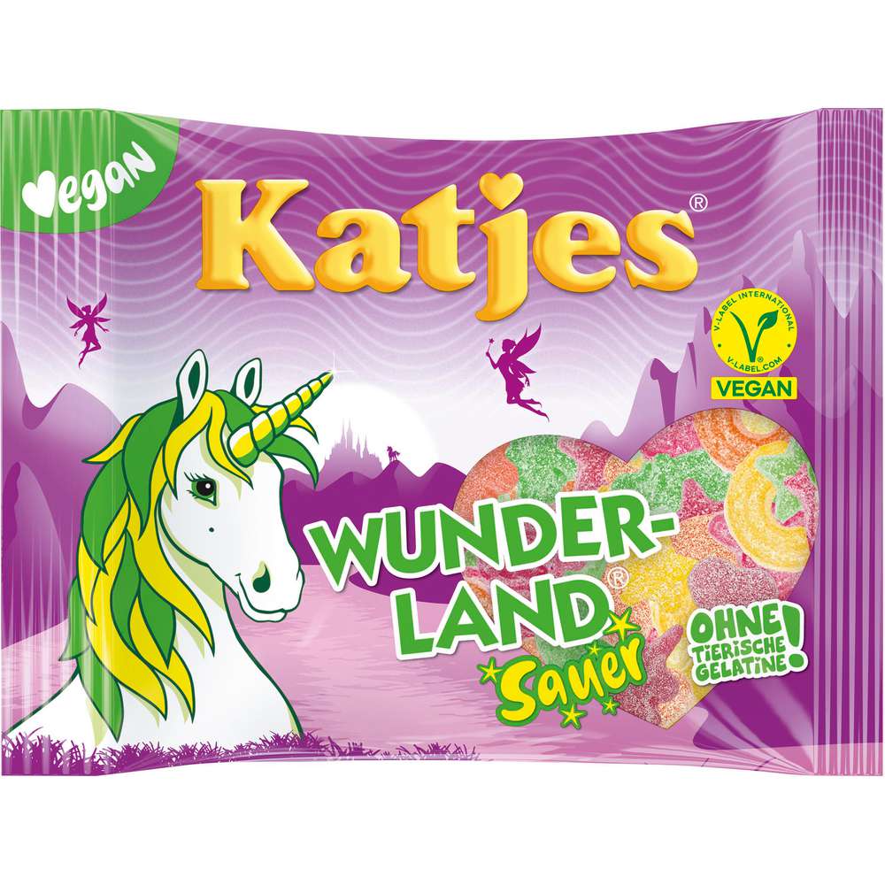 Produktabbildung Katjes Fruchtgummi Wunderland, sauer, Vegan
