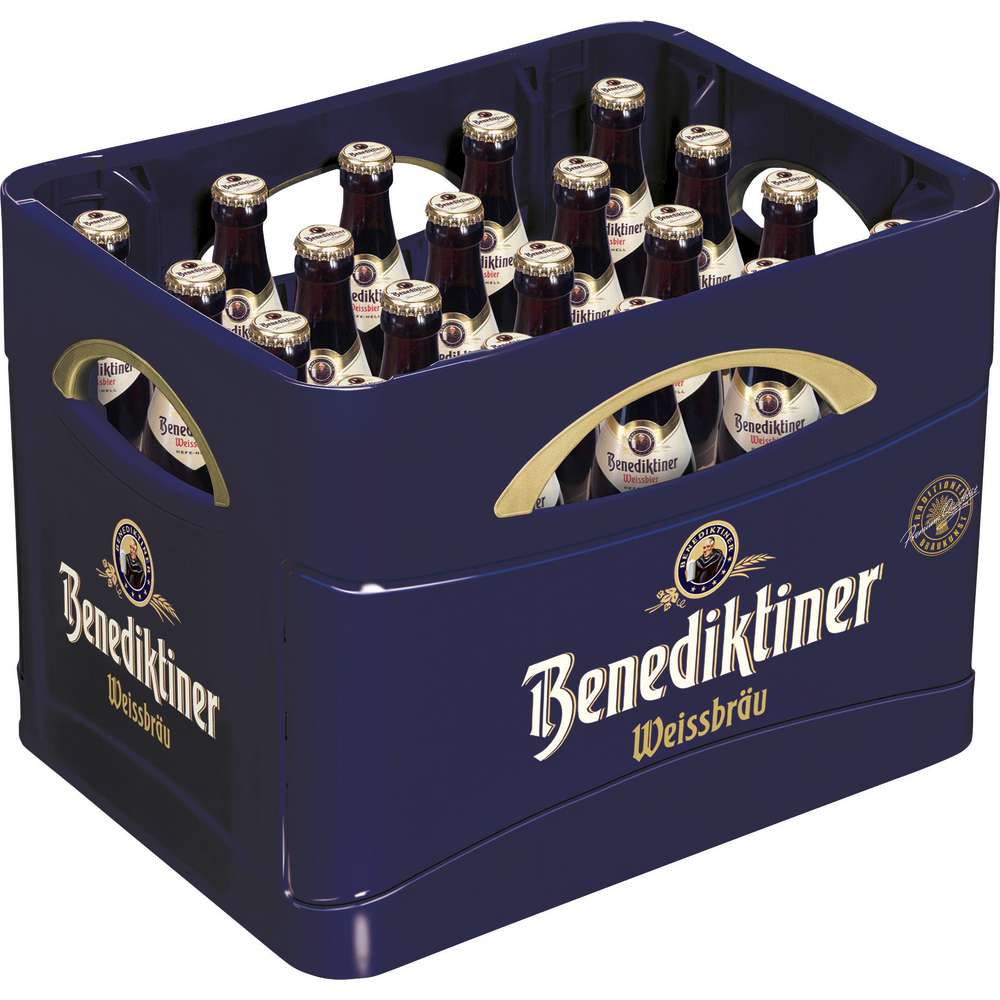 Produktabbildung Benediktiner Weißbier, trüb 5,4% (20x 0,500 Liter)