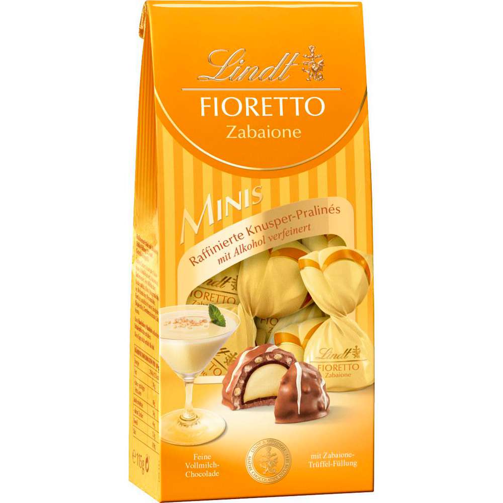 Produktabbildung Lindt Fioretto Schoko-Parlinen, Mini, Zabaione