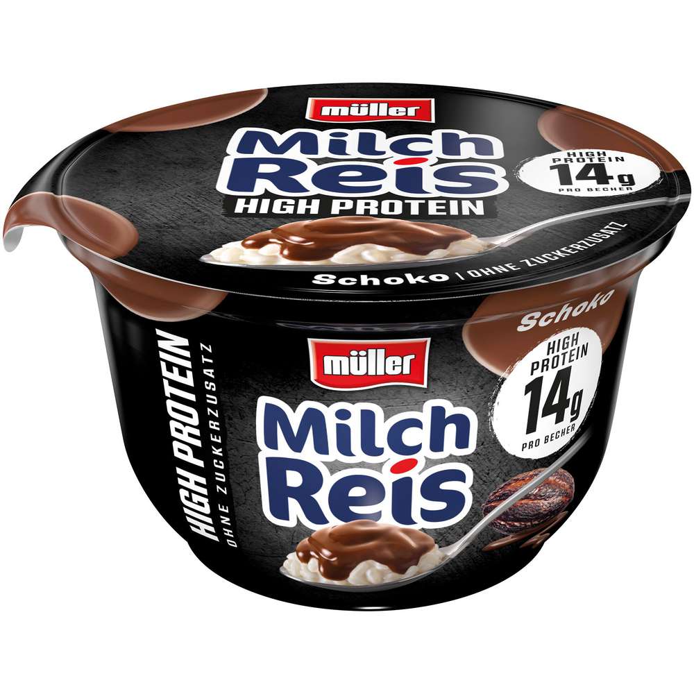 Produktabbildung Müller Milchreis High Protein Schoko, ohne Zuckerzusatz