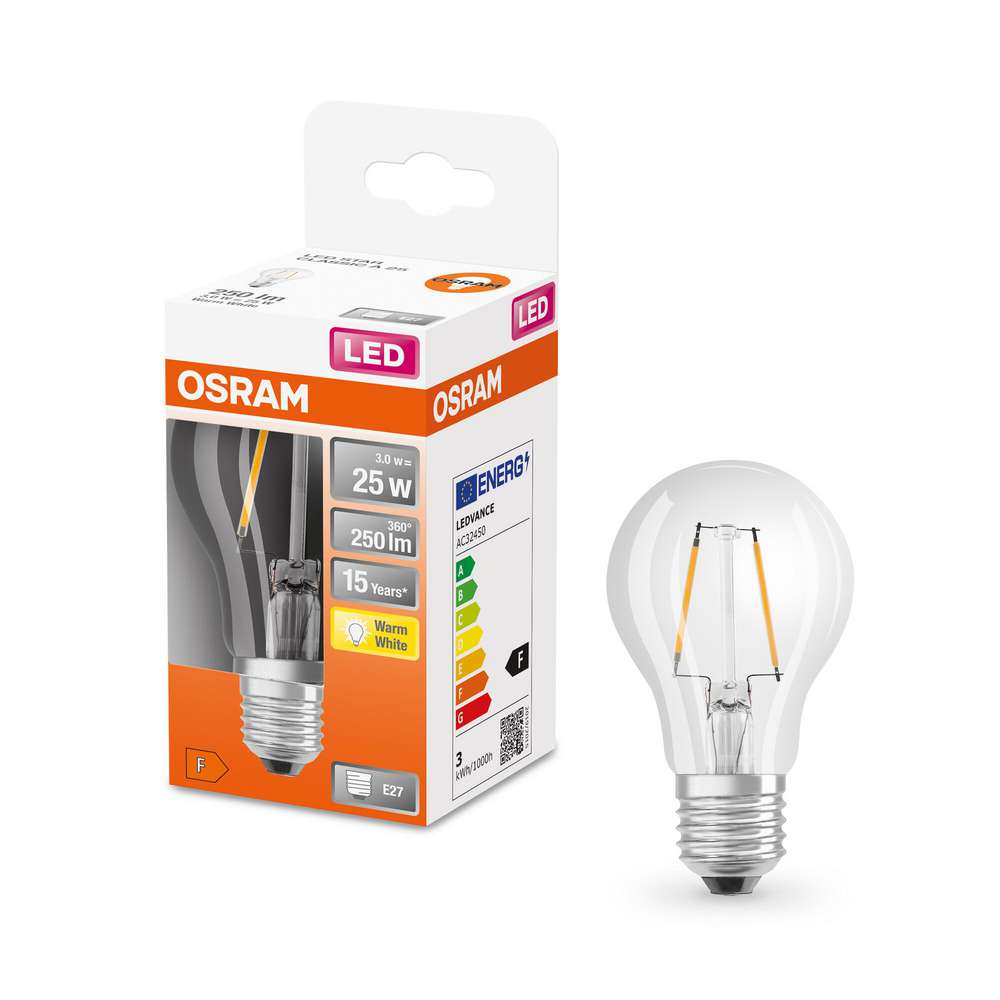 Produktabbildung Osram Glühbirne, LED STAR FILAMENT KLAR CLA 25 non-dim