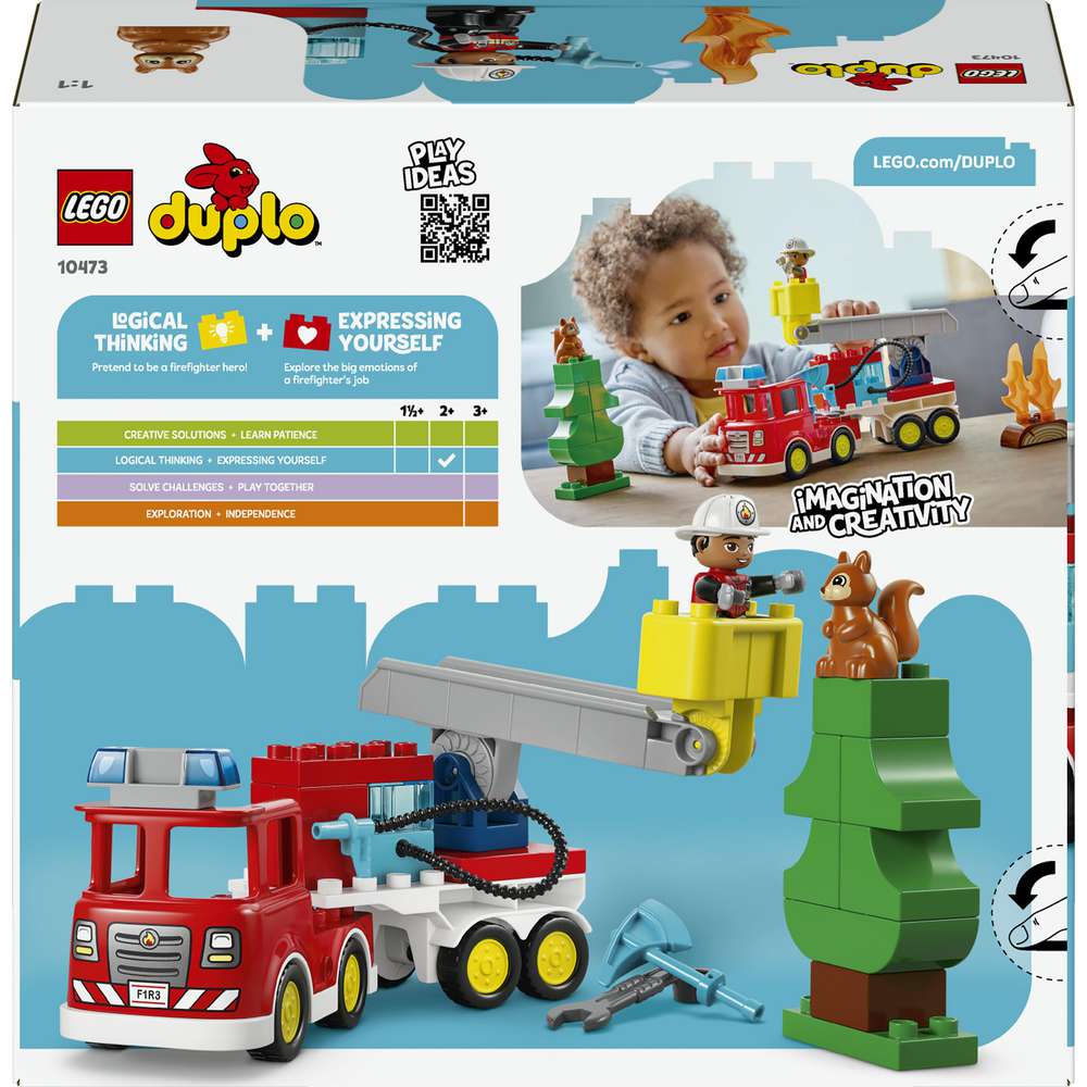 Produktabbildung Lego LEGO DUPLO Town Löschauto mit Schlauch und Feuerwehrmann 10473