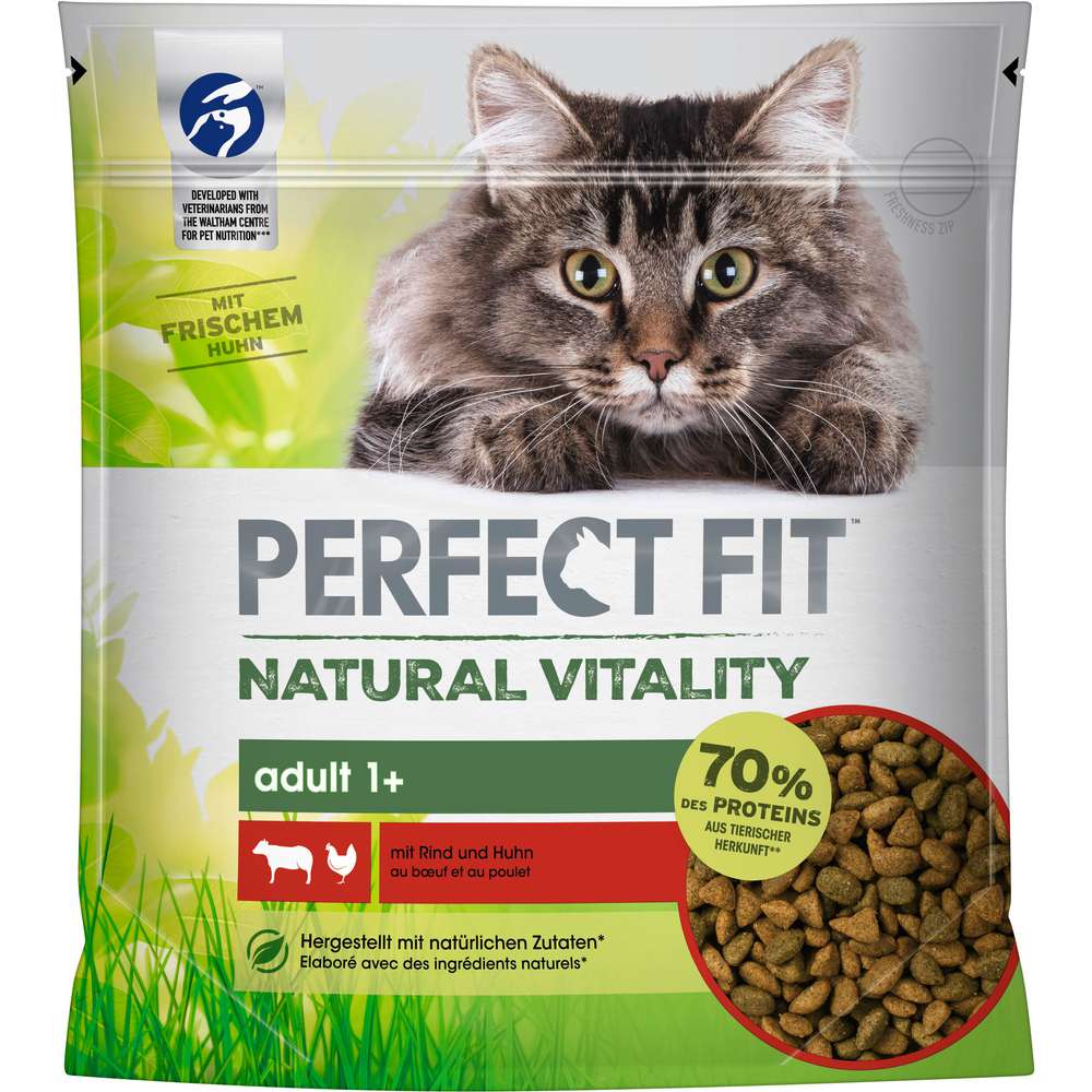 Produktabbildung Perfect Fit Katzen-Trockenfutter Adult, Rind & Huhn