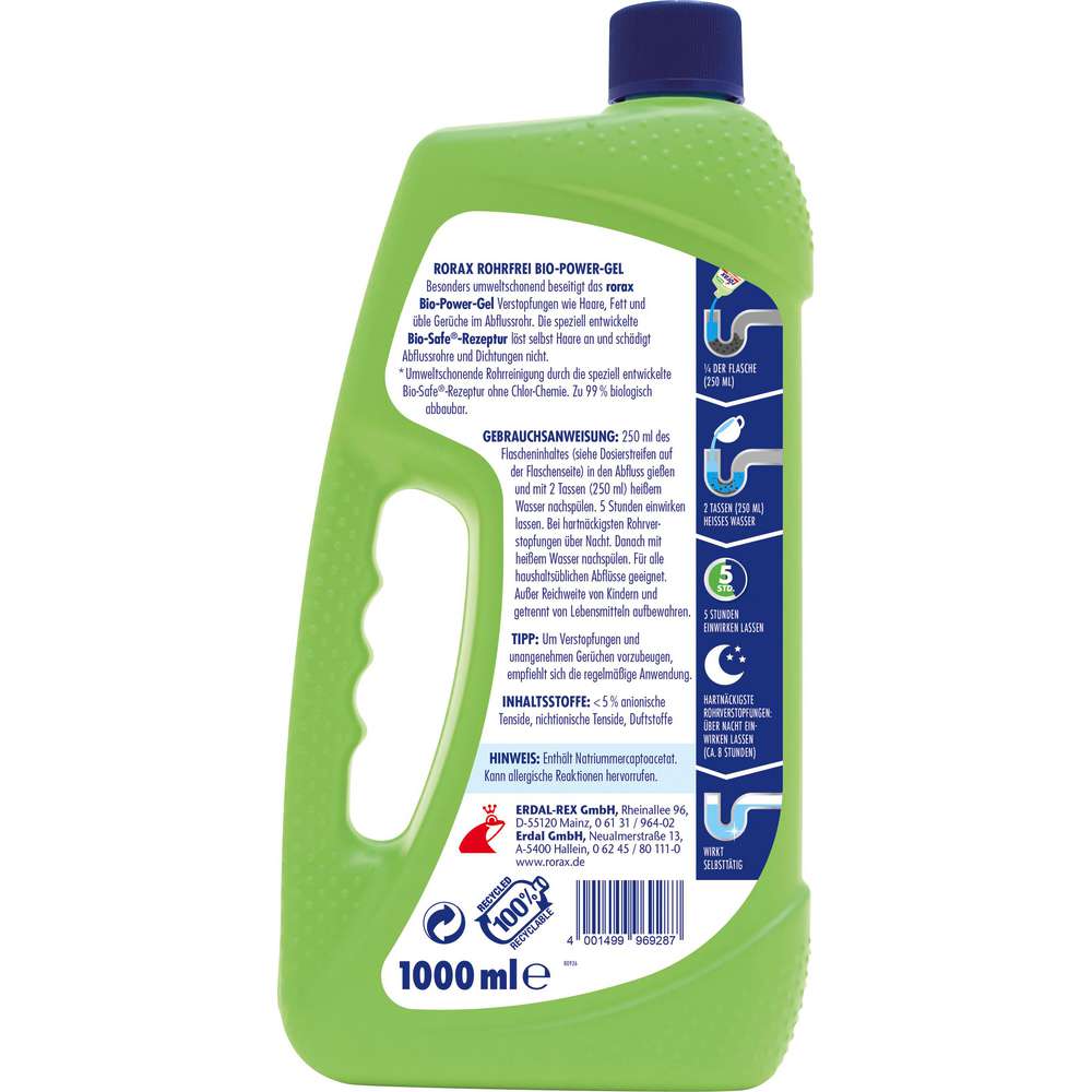 Produktabbildung Rorax Bio Power-Gel Rohrfrei
