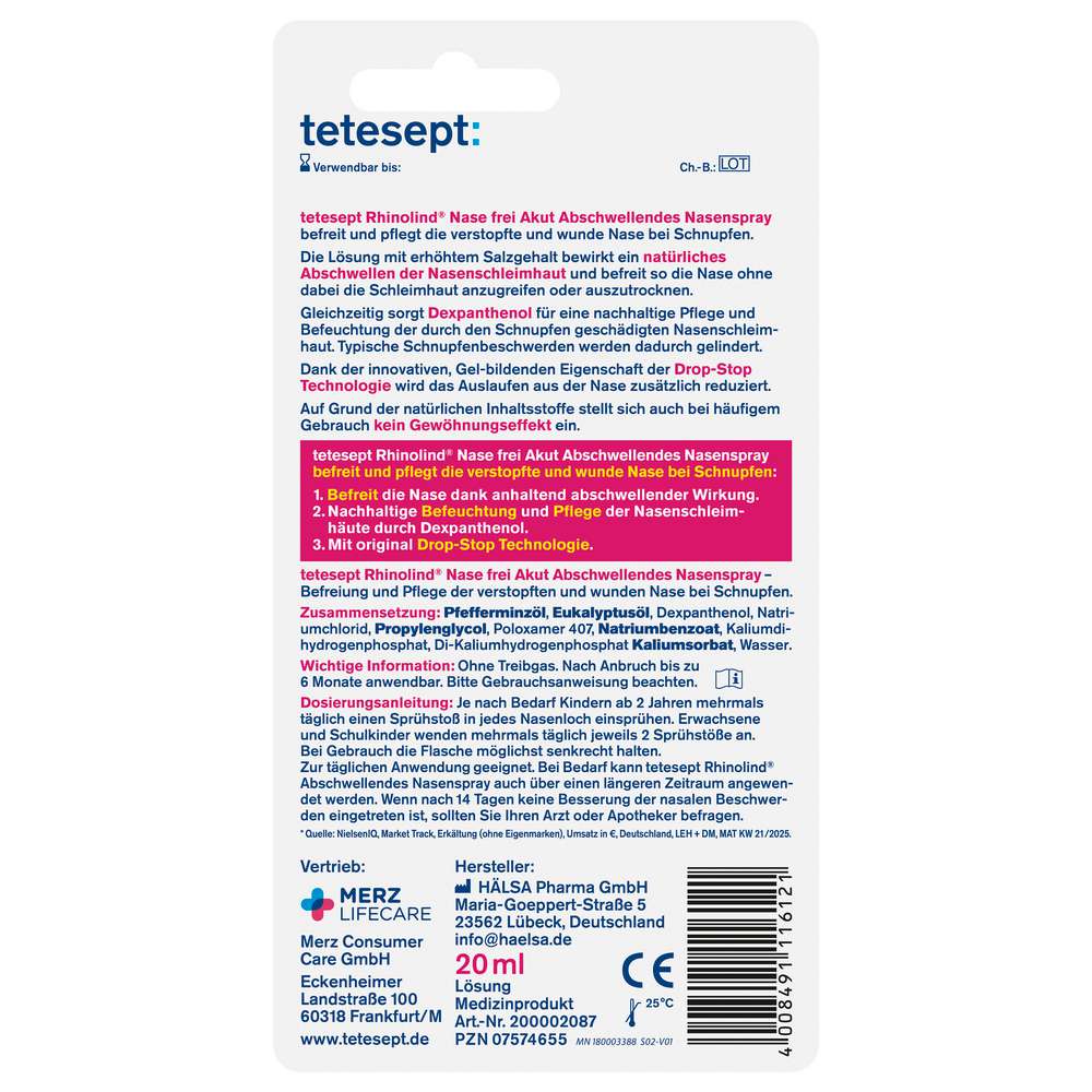Produktabbildung tetesept Rhinolind Nasenspray