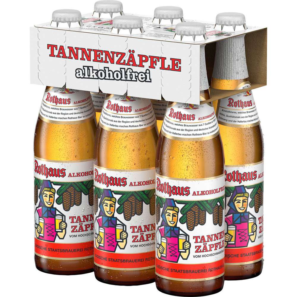 Produktabbildung Rothaus Tannenzäpfle, alkoholfrei (6x 0,330 Liter)