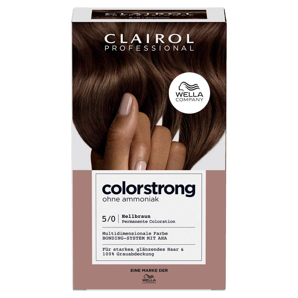 Produktabbildung Clairol Haarfarbe Colorstrong ohne Ammoniak, 5/0 Hellbraun