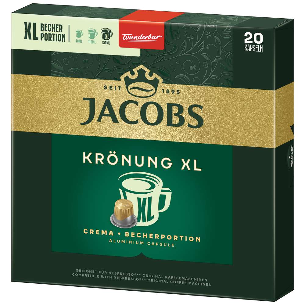 Produktabbildung Jacobs Krönung Kaffee Kapseln Crema XL