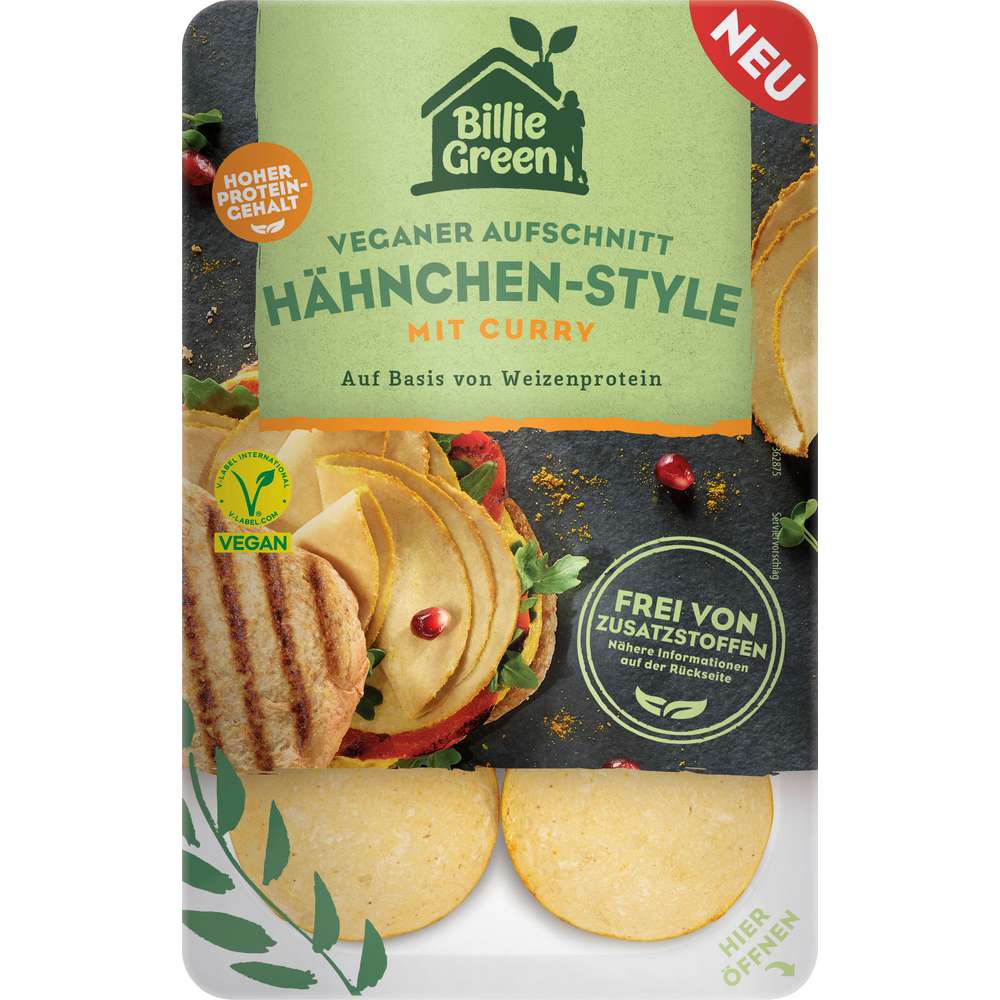 Produktabbildung Billie Green Veganer Aufschnitt, Hähnchen