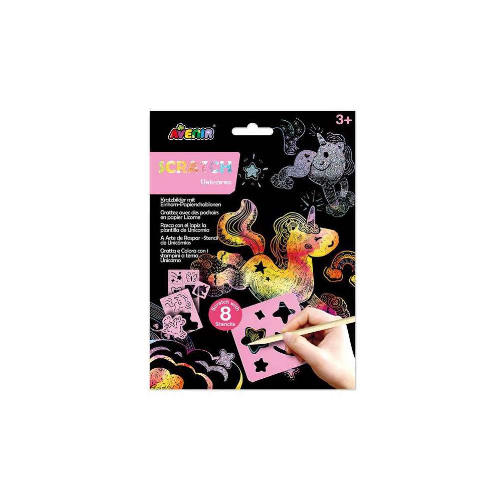 Produktabbildung Avenir Kratzbilder Schablonen, verschiedene Motive